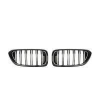 Rejilla Delantera 2 Uds Parrillas Delanteras Riñón Coche Rejilla Carreras Listones Doble Línea Para Serie 6 GT G32 630I 640I 640I 620D 640D XDrive 2017-2019 Parrilla Radiadora(Negro brillante)