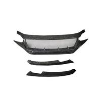 Rejilla Delantera Carreras Parachoques Superior Capó Rejilla Malla Accesorios Para Civic 10.º FK7 FK8 FC JS Estilo N1 2016 2017 2018 2019 2020 2021(Forged carbon fiber)
