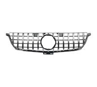 Rejilla delantera Compatible Con Mercedes-Benz Para ML-Class W166 ML300 ML320 ML350 ML400 2012 2013 2014 Cromado Con Parrilla De Carreras Negra Sin Orificio Para Cámara