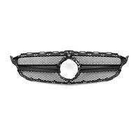 Rejilla Delantera Para Mercedes Para Benz W205 C S205 C205 2014-2021 C260 C250 C180 C200 C300 Sport Tuning RefitFront Grille Parachoques Parrilla Estilo AMG Parrilla Frontal(19-21Black Camera Hole)