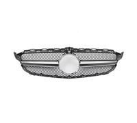 Rejilla Delantera Para Mercedes Para Benz W205 C S205 C205 2014-2021 C260 C250 C180 C200 C300 Sport Tuning RefitFront Grille Parachoques Parrilla Estilo AMG Parrilla Frontal(14-18Silver Camera Hole)