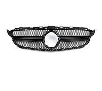 Rejilla Delantera Para Mercedes Para Benz W205 C S205 C205 2014-2021 C260 C250 C180 C200 C300 Sport Tuning RefitFront Grille Parachoques Parrilla Estilo AMG Parrilla Frontal(19-21 Black)