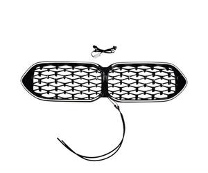 Rejilla Delantera Para Serie 2 F44 2020 hasta Coupe estilo diamante frontal riñón luz LED Kits de rejilla luminosa lámpara de carreras parrillas por ABS Parrilla Radiadora