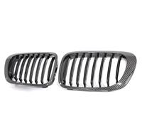Rejilla Delantera Parrilla De Listón Único Rejilla Cromada De Carbono De Riñón Para Serie 3 E46 De 2 Puertas 1998-2002 Pre-Facelift 2000-2007 E46 Parrilla Frontal(Carbon Print Black)