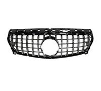 Rejilla Delantero Para Benz Para CLA180 Para CLA200 Para CLA250 W117 Clase Para CLA Estilo GT Plateado Negro Parachoques Superior Capó Rejilla Frontal Malla(2013-2019 Silver)
