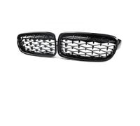 Rejilla Delantero Para Serie 3 F30 F31 F35 2011-2017 2018 2019 Parachoques Delantero Diamante Parrilla Riñón Doble Listón Carreras Deporte Coche Parachoques(All Black)