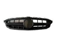 Rejilla Delantero Parrilla De Parachoques Delantera Para Benz Clase C W205 C180 C200 C250 C300 C350 C43 2014-2018 Rejilla Carreras Automática(Black3)