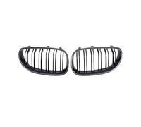 Rejilla Delantero Parrillas De Carreras Riñón Una Sola Línea Estilo Diamante Negro Para BMW Serie 5 E60 E61 Para M5 325i 2004-2009(Double-Carbon Look)