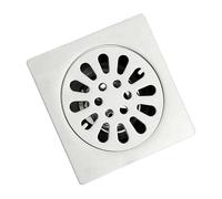 Rejilla Desague Ducha Desagüe de Piso Cuadrado Acero Inoxidable 4 Pulgadas Desagües baño desechos Ducha un Solo Uso