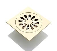 Rejilla Desague Ducha Desagüe de piso dorado pulido con agua for baño