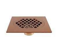 Rejilla Desague Ducha Desagüe de suelo cuadrado de 15x15cm, latón antiguo/cepillado/dorado/oro rosa/negro/bronce/bronce rojo, desagüe de residuos de suelo for cuarto de baño y ducha Desague Ducha(Rose