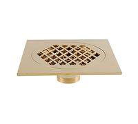 Rejilla Desague Ducha Desagüe de suelo cuadrado de 15x15cm, latón antiguo/cepillado/dorado/oro rosa/negro/bronce/bronce rojo, desagüe de residuos de suelo for cuarto de baño y ducha Desague Ducha(Tita
