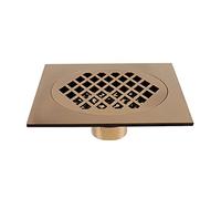 Rejilla Desague Ducha Desagüe de suelo cuadrado de 15x15cm, latón antiguo/cepillado/dorado/oro rosa/negro/bronce/bronce rojo, desagüe de residuos de suelo for cuarto de baño y ducha Desague Ducha(Anti