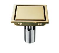 Rejilla Desague Ducha Desagües de Piso 10 cm 11 Inserto baldosas Desagüe baño Invisible Colador desagüe Ducha Cuadrado(Golden A)