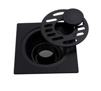 Rejilla Desague Ducha Desagües de Piso Acero Inoxidable 10 cm, desagüe Negro, Doble for baño, Cocina, Ducha, Cuadrado(Stainless 811511R-B)
