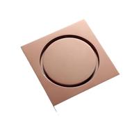 Rejilla Desague Ducha Drenaje de Piso Latón Oro Rosa Cuadrado 10x10 cm Baño Ducha Rejillas residuos Colador Inodoro Balcón Desagües Agua(Rose Gold 051-5)