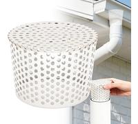 Rejilla Desague Ducha Jardin, Tapa Desague Terraza, Canalones Y Bajantes, Canalones Pvc Para Lluvia Tejado, Sumidero Terraza, Protector de Canalon de Acero Inoxidable, Para Filtrar Hojas (110-125mm)