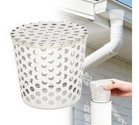 Rejilla Desague Ducha Jardin, Tapa Desague Terraza, Canalones Y Bajantes, Canalones Pvc Para Lluvia Tejado, Sumidero Terraza, Protector de Canalon de Acero Inoxidable, Para Filtrar Hojas (60-75mm)