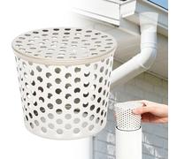 Rejilla Desague Ducha Jardin, Tapa Desague Terraza, Canalones Y Bajantes, Canalones Pvc Para Lluvia Tejado, Sumidero Terraza, Protector de Canalon de Acero Inoxidable, Para Filtrar Hojas (68-83mm)