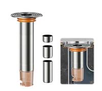 Rejilla Desague Ducha Tapon Fregadero Cocina Acero Inoxidable con 3 Tubos Ajustables Apto para Desagües de Suelo de 27-58 mm,Tapon Lavabo para Balcones,Baños,Cocinas,Salas de Lavadoras