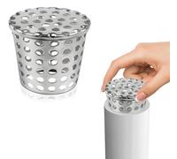 Rejilla Desague Jardin, Acero INOX Rejilla Sumidero Terraza para Canalones Y Bajantes Protección de Canalón para Hojas y Ramas Tamiz para Atrapar Hojas para un Diámetro de 90 a 110 mm