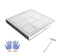 Rejilla Desague Terraza Cuadrada Empotrada para Exteriores, Rejilla Desague Jardin 304 para Entradas de Vehículos Jardines(20x20cm/8x8in)