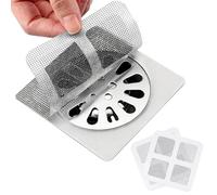 Rejilla Desechable Desague Ducha Atrapa Pelos, 50 Piezas Filtro Adhesivo Atrapapelos, Pegatinas para Drenaje de Pelo, Atrapapelos Ducha de la Ducha para Evitar Que los Desagües Obstruidos