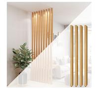Rejilla divisora de pared de suelo a techo, 5 piezas, 115 cm, color marrón, versátil para decoración moderna del hogar, fácil instalación