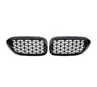 Rejilla Doble Parrillas Delanteras Riñón Negro Brillante Estilo Diamante Doble Para Serie 5 G30/G31/G38 530i 540i 550i (2018-2020).(Diamond-Glossy Black)