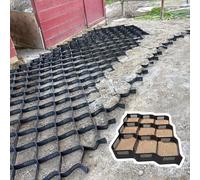 Rejilla estabilizadora de grava de 10 cm, gran área para uso al aire libre, pavimento antideslizante para pasillos, entradas y pistas de jardín, ideal para patios de granja (3 m x 3 m)