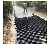 Rejilla estabilizadora de grava para caminos y entradas, alfombrilla de estabilización de suelo de panal con agujeros de drenaje, 1 x 5 m, soporte permeable al suelo, solución duradera para paisajismo