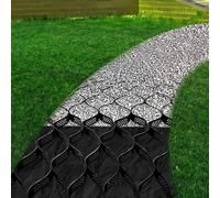 Rejilla estabilizadora de grava para jardín, de plástico, 8 m x 6 m, para caminos, terrazas, estacionamientos y muros de contención, duradera y respetuosa con el medio ambiente.