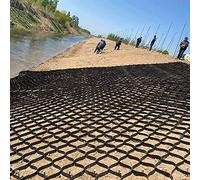 Rejilla estabilizadora de muro de contención de jardín resistente, 8 m x 6 m, malla de tierra y grava para entrada y proyectos al aire libre, sistema de estabilización del suelo