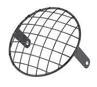 Rejilla Faro Moto + Akozon Rejilla De Faro Para Motocicleta, 7 Pulgadas(17,78Cm), Montaje Lateral, Universal, Para Cafe Racer (Negro)