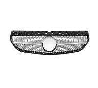 Rejilla Frontal Auto Compatible Con Benz Para Clase B W246 B180 B200 B250 2015 2016 2017 2018 2019 Rejilla De Parachoques Delantera Cromada Estilo Diamantes Rejilla Negra Brillante(Silver,Diamonds)