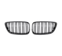 Rejilla Frontal Auto Compatible Con Para M2 220i 230i M240i F22 F23 F87 2014 2015 2016 2017 2018 Rejilla Parachoques Delantera Negra Mate Doble Listón Con Diseño Riñón Y Color Negro Brillante(Glossy