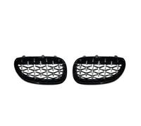 Rejilla Frontal Auto Compatible con para Serie 5 E60 E61 550i 535i para M5 2004 2005 2006 2007 2008 2009 Rejilla De Parachoques Delantero del Coche Rejilla De Riñón(Black and Silver)