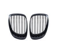 Rejilla Frontal Auto Compatible con para Serie 5 E60 E61 para M5 2003 2004 2005 2006 2007 2008 2009 Rejilla De Parachoques Delantero De Coche Rejillas De Doble Listón De Riñón(Double Line Black)