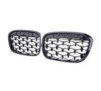 Rejilla Frontal Auto Compatible Con X1 F48 F49 2016 2017 2018 2019 Parrillas Negras Brillantes Accesorios Rejillas De Estilo De Coche Rejilla De Entrada Delantera De Malla De Parachoques(Full Black)