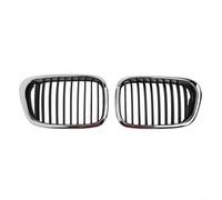Rejilla frontal cromada negra para BMW E39 1997 2003, mejora el flujo de aire compatible con 525i 528i 540i M5 51137005837 51137005838 (par)