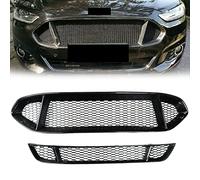 Rejilla Frontal de Fibra Carbono Real, Parrilla Nido Abeja, Parachoques Superior e Inferior, Cuerpo Malla para Ford, para Mondeo, para Fusion 2013-2016