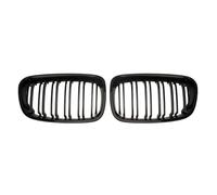 Rejilla Frontal Doble Rejilla Riñón Parachoques Delantero Coche Parrillas Carreras Doble Listón Rejillas Para Serie 1 F20 F21 2011-2013 2014(Matte Black)