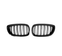 Rejilla frontal línea Para Serie 3 E46 2 Puertas 2002-2004 Parachoques Delantero Mate E Doble Línea Rejilla Carreras Riñón Listones Dobles Completamente Negro Parrilla