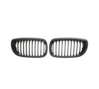 Rejilla frontal línea Para Serie 3 E46 2 Puertas 2002-2004 Parachoques Delantero Mate E Doble Línea Rejilla Carreras Riñón Listones Dobles Completamente Negro Parrilla
