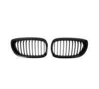 Rejilla frontal línea Para Serie 3 E46 2 Puertas 2002-2004 Parachoques Delantero Mate E Doble Línea Rejilla Carreras Riñón Listones Dobles Completamente Negro Parrilla