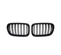 Rejilla frontal línea Para X3 F25 2010-2013 Rejillas Parachoques Delantero Estilo Línea Totalmente Negras Diamantes Plateados Parrillas Doble Listón Carreras Parrilla