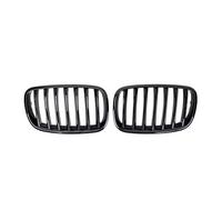 Rejilla frontal línea Para X5 E70 Para X6 E71 2007-2014 Rejillas Parachoques Delantero Completamente Negras Estilo Diamantes Plateados Cromados Listones Dobles Parrilla