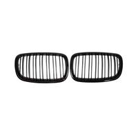 Rejilla frontal línea Para X5 E70 Para X6 E71 2007-2014 Rejillas Parachoques Delantero Completamente Negras Estilo Diamantes Plateados Cromados Listones Dobles Parrilla