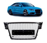 Rejilla Frontal Panal Negro Brillo Compatible con Audi A4 B8 08-12 sin RS4