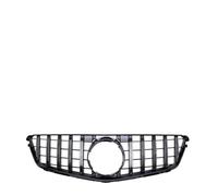 Rejilla Frontal Para Benz C W204 Para AMG Para GT 2007-2014 Parrilla Deportiva Carreras Parachoques Delantero Renovaciones(Silver Colour)